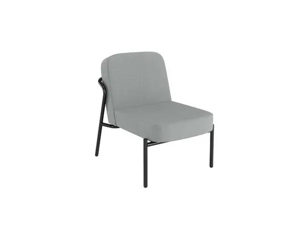 Fauteuil paperflow medso modele rond taille s tissu coloris gris — Non classé