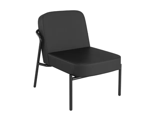 Fauteuil paperflow medso modele rond taille s simili-cuir coloris noir — Non classé