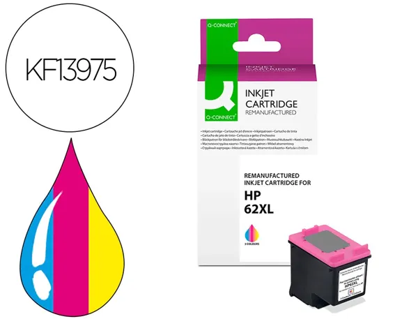 Cartouche d'encre compatible q-connect hp 62xl 400 p cyan/magenta/jaune — Non classé