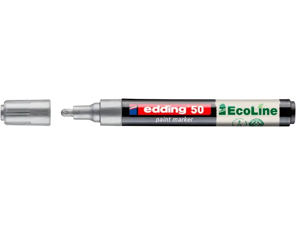 Marqueur edding 50 ecoline peinture base eau pointe ogive 2/3mm coloris argent — Non classé