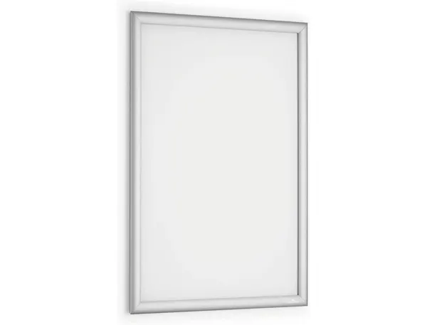 Cadre affichage durable snapframe a2 aluminium film transparent antireflet coins droits coloris argent — Non classé