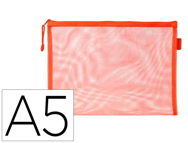 Pochette zip liderpapel a5 multiusage fermeture eclair polyester transpirable coloris orange — Non classé