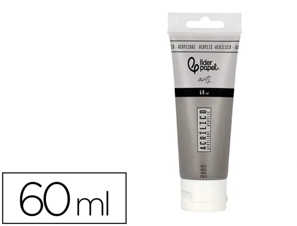 Peinture acrylique liderpapel tube en plastique de 60 ml coloris gris — Non classé