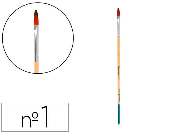 Pinceau pour peinture acrylique et aquarelle liderpapel n 1 pointe langue de chat en poils synthetiques — Non classé