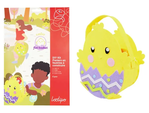 Kit creatif sodertex sac a coudre paques feutrine easter chick basket 20x22cm — Non classé