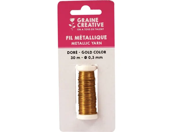 Fil metallique graine creative bobine 0,3x30m coloris dore — Non classé