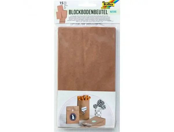 Lot sacs papier kraft folia 12x21cm 15 unites coloris brun — Non classé