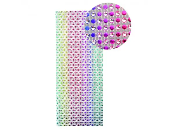 Bande strass adhesives graine creative 10x25,5cm coloris multicolore fond clair — Non classé