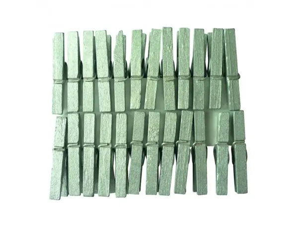 Lot mini-pinces graine creative a linge 3cm 24 unites coloris argent — Non classé