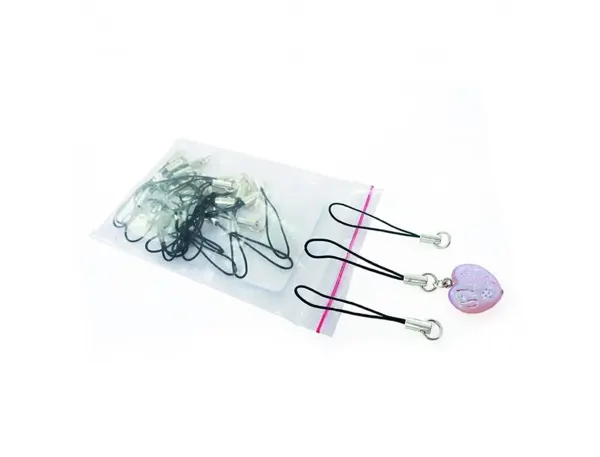 Attache grigri innspiro 5cm cordon noir avec mousqueton argent lot de 25 — Non classé