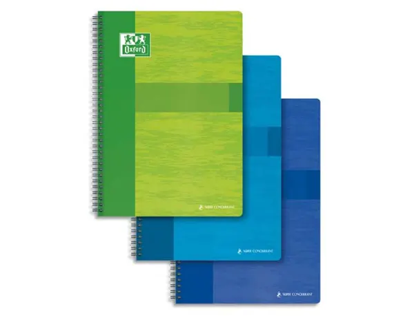 Cahier spirale oxford couverture cartonnée reliure intégrale optik paper a4 21x29,7cm 180 pages 90g séyès — Non classé