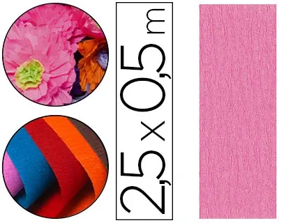 Papier crépon clairefontaine densité crêpage 60% 40g/m2 50cmx2.5m unicolore cyclamen — Non classé