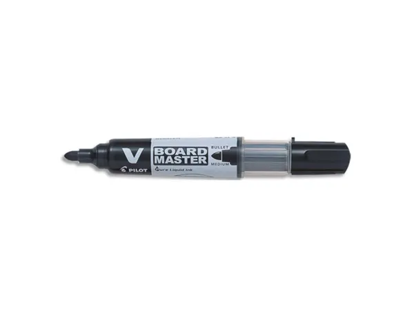 Marqueur pilot v board master rechargeable pointe ogive tracé 2mm encre liquide base alcool couleur vive noir — Non classé