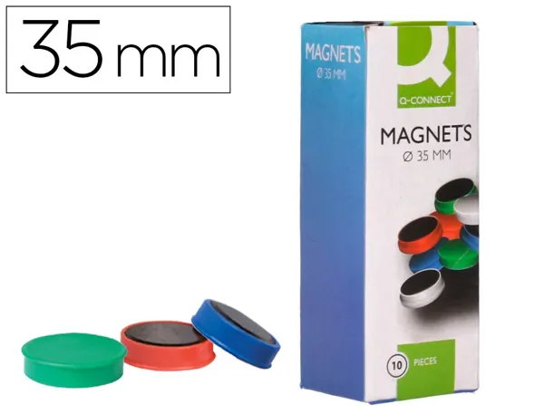 Aimant q-connect diamètre 35mm affichage signalisation toutes surfaces métalliques coloris assortis boîte 10 unités — Non…