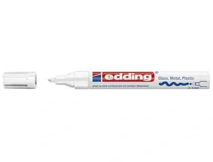 Marqueur edding permanent peinture e750 pointe moyenne 2/4mm encre laquée opaque tous supports résistant chaleur blanc —…