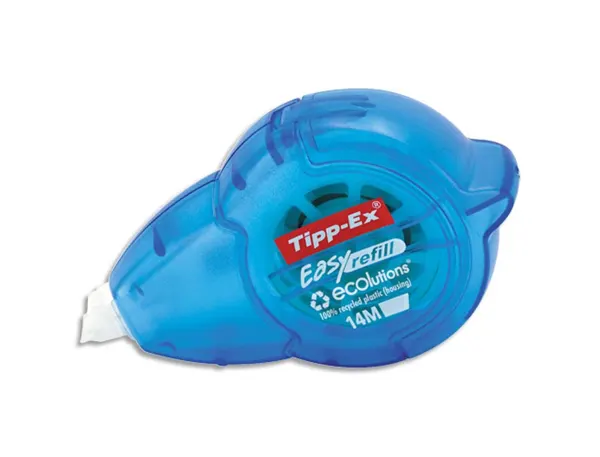 Correcteur tipp-ex easy refill dévidoir ruban polyester 5mmx14m rechargeable flexible application frontale — Non classé