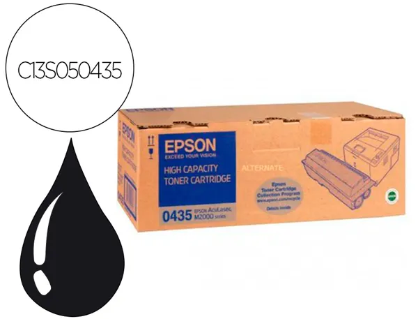 Toner laser original epson c13s050435 8000 p noir — Non classé