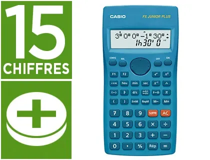 Calculatrice casio scientifique fx junior+ priorité calculs 155x78x20mm 115g coffret protection coulissant — Non classé