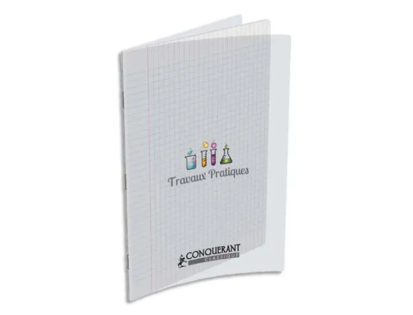Cahier travaux pratiques conquérant classique couverture pp incolore 17x22cm 64 pages 90g dessin 90g séyès/uni — Non classé