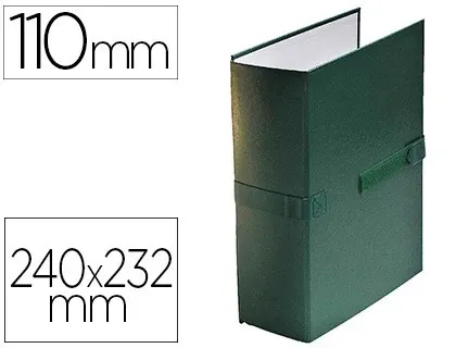 Chemise balacron oxford 24x32cm extension 110mm rabat fermeture velcro coloris vert — Non classé