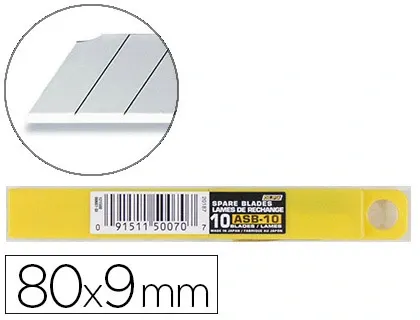 Lame rechange olfa cutter 9mm acier inoxydable étui 10 unités — Non classé