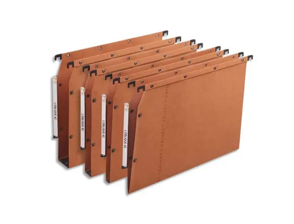 Dossier suspendu l'oblique azv ultimate kraft 240g armoire entraxe 330mm h275mm fond 30 porte-étiquette boîte 25 unités —…