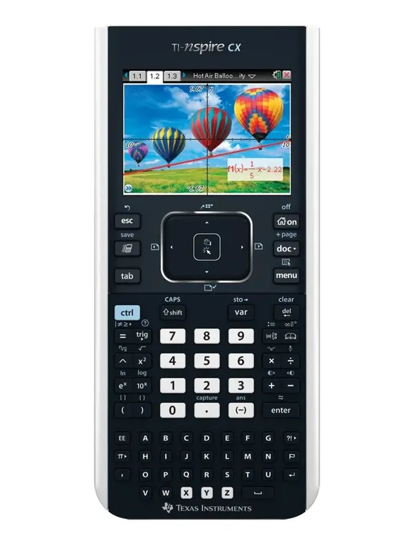 Calculatrice texas instruments graphique ti-nspire cx maths sciences partage écran 4 vues graphiques 3d 190x90x20mm 250g —…