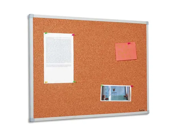 Tableau d affichage liege bi office cadre pvc gris format 120 x 90 cm — Non classé