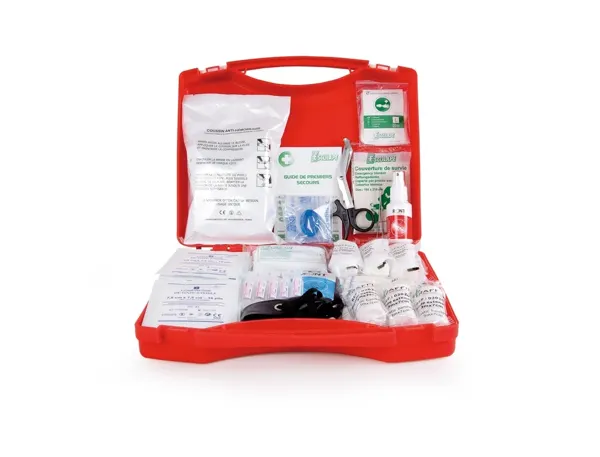 Trousse premiers secours esculape btp20 pour 10 à 20 personnes avec support — Non classé