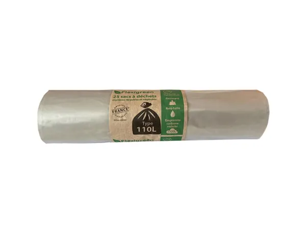 Sacs poubelles 2 n uds 130 l transparents matiere vegetale 80 x 112 cm 40 microns boite de 200 — Non classé