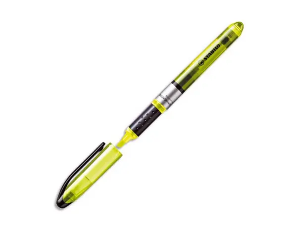 Surligneur stabilo navigator modèle poche clip résistance intense lumière couleur jaune — Non classé