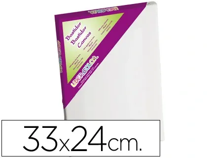 Toile sur chassis liderpapel 4f agraffe au dos 100% coton 1,8x3,8 cm bords en bois 33x24 cm — Non classé