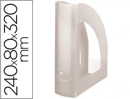Porte-revues q-connect polystyrène documents a4 oeillet préhension 250x80x320mm cristal translucide — Non classé