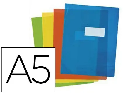 Protège-cahier elba strong line pvc cristal 15/100e rabats porte-étiquette et étiquette 170x220mm coloris assortis — Non…