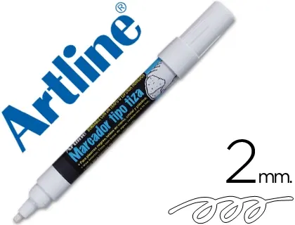 Marqueur artline fenêtres pointe fibre acrylique conique 4mm encre liquide craie pigmentée base eau inodore blanc — Non…