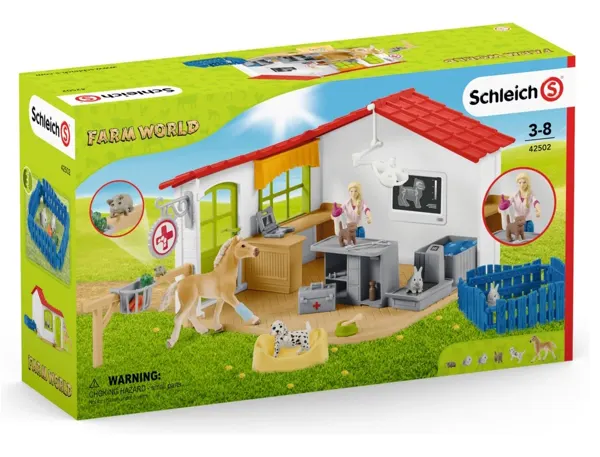 Boite de jeux schleich farm world clinique veterinaire avec animaux domestiques — Non classé