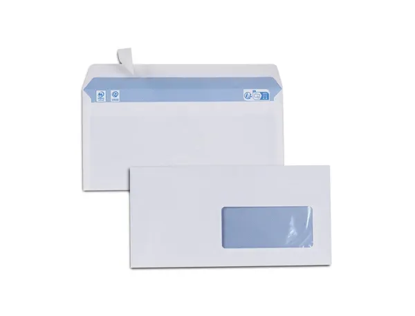 Enveloppes blanches dl 80g f45adhesives pefc eco 110x220mm boite de 500 unites — Non classé