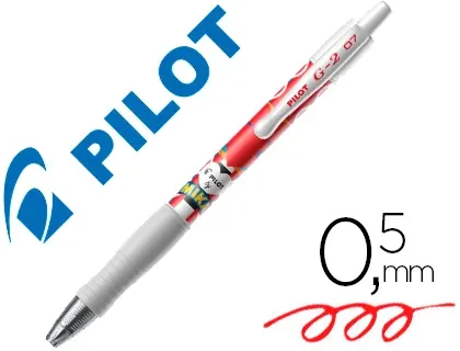 Stylo-bille pilot g2 7 mika édition limitée coeur écriture moyenne encre gel rétractable corps translucide rouge — Non classé