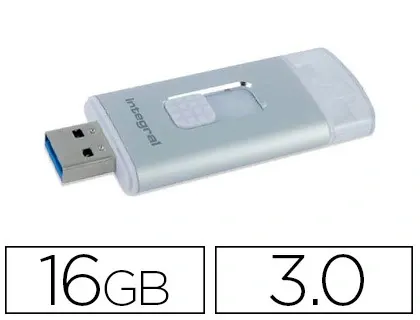 Clé usb intégral 3.0 morestor 16gb double connectique port lightning ios port usb compatible windows mac linus — Non classé