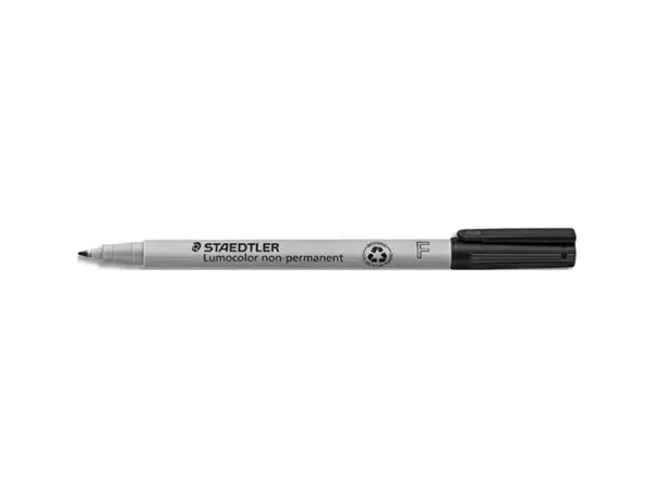 Stylo-feutre staedtler lumocolor soluble écriture fine 0.6mm multi-supports effaçable coloris noir — Non classé