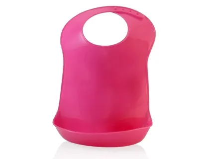 Jeu miniland bavoir plastique translucide 31 cm hauteur rose — Non classé