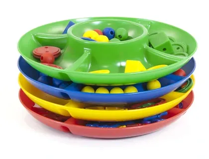 Jeu miniland plateau rangement 5 compartiments 26 cm diamètre — Non classé