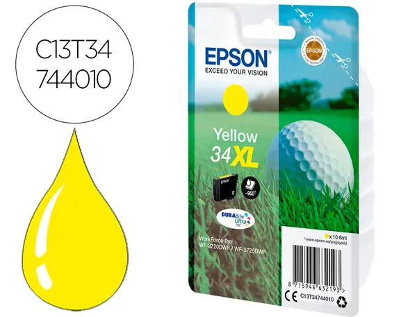 Cartouche d'encre original epson 34xl 950 p jaune — Non classé