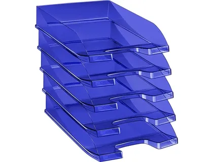 Corbeille à courrier cep first tonic polypropylène antichoc préhension facile 350x255x65mm coloris bleu — Non classé