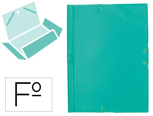 Chemise liderpapel carton rembordé dos flexible a4+ 320x240mm 3 rabats élastique coloris vert pistache — Non classé