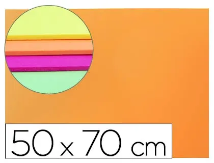 Plaque mousse liderpapel 50x70cm 60g/m2 épaisseur 1.5mm unicolore orange fluorescent — Non classé