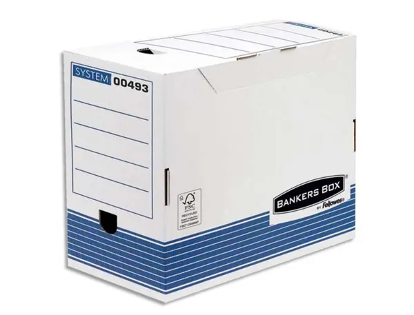Boîte archives fellowes bankers box carton recyclé 25x33cm dos 20cm lot 10 unités — Non classé