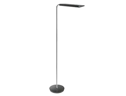 Lampadaire alba led swing reversible tete abs pivotante fut chrome base metal lestee leds integrees 30w noir — Non classé