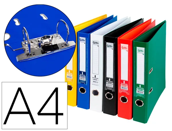 Classeur levier liderpapel a4 documenta carton rembordé 1,9mm dos 52mm rado métallique coloris assortis classiques — Non…