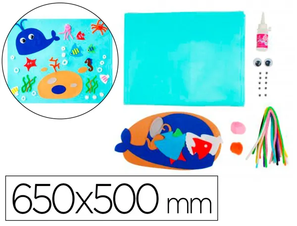 Kit tableau feutrine 3d sodertex mon 1er chef d'oeuvre histoire d'ocean 650x500mm — Non classé